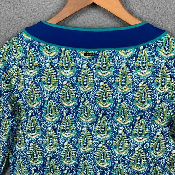 Cabana Life Palmetto Bluff Shift Dress Size Small Blue/Green Paisley UPF 50+ NWT - Picture 7 of 13